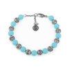 BRACCIALE CHICCHI DI TESORO CON TURCHESE - 8mm