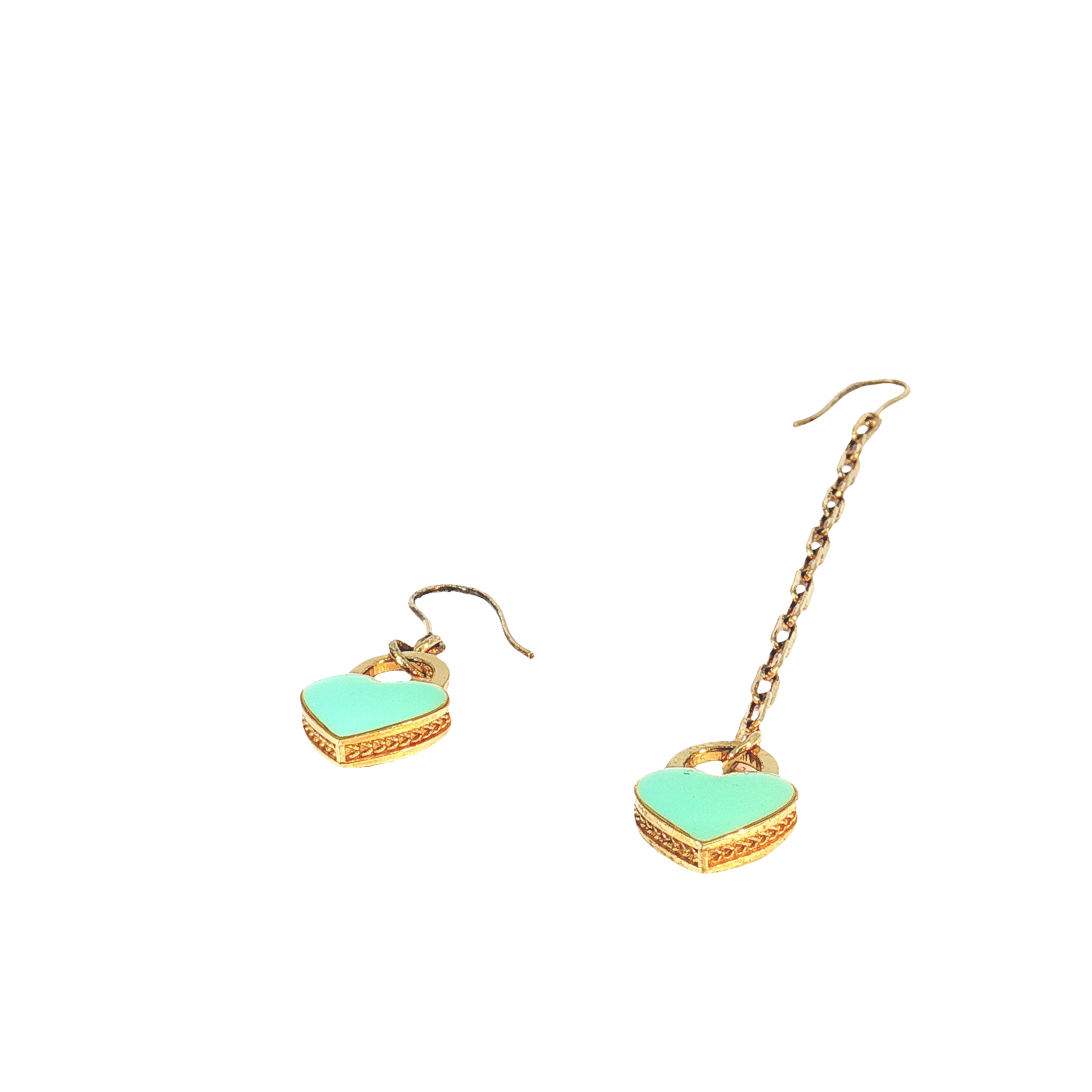 ORECCHINI PROMESSA CUORE COLOR TIFFANY DORATO