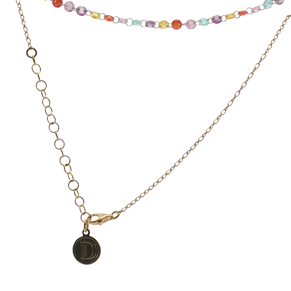 COLLANA PIETRE MULTICOLOR DORATA