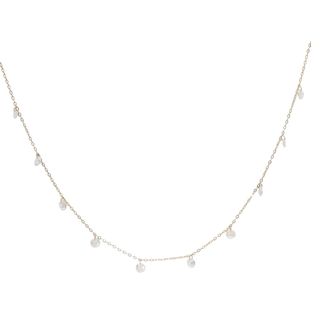 COLLANA GIROCOLLO ZIRCONI DORATA