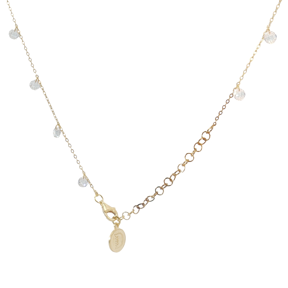 COLLANA GIROCOLLO ZIRCONI DORATA