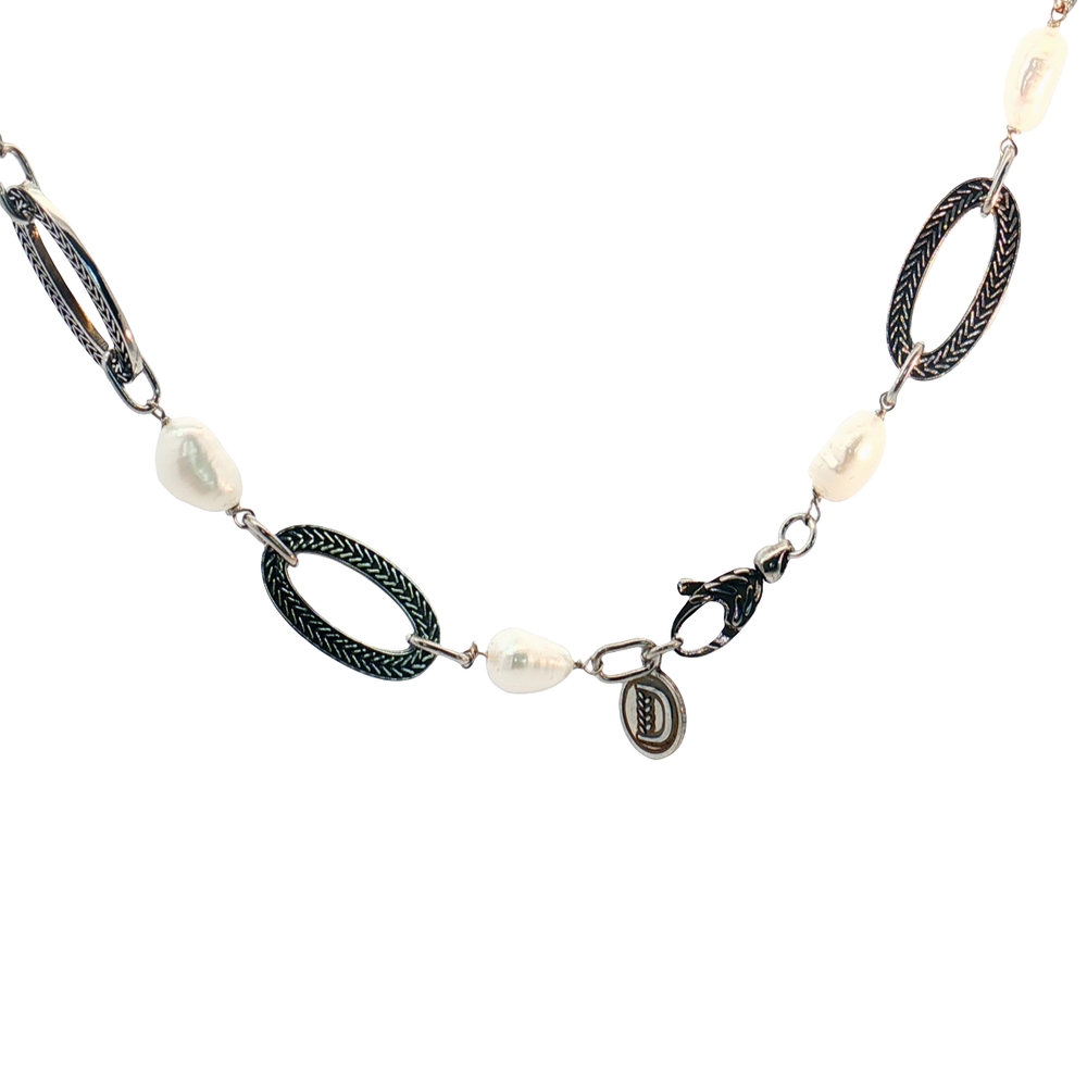 COLLANA PERLE E OVALI